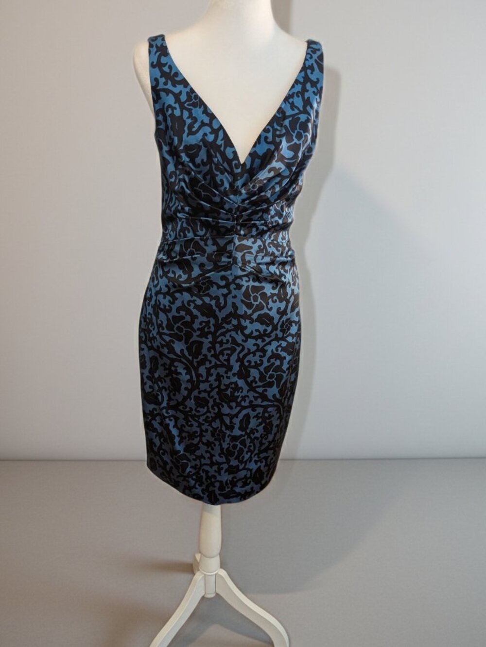 Vintage Muse Royal Ble and Black Cocktail Dress